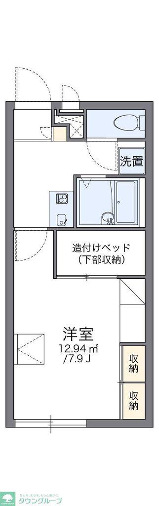 レオパレスYOU壱番館(1K/1階)の間取り写真