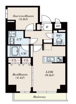 S-RESIDENCE錦糸町サウス(1SLDK/6階)の間取り写真