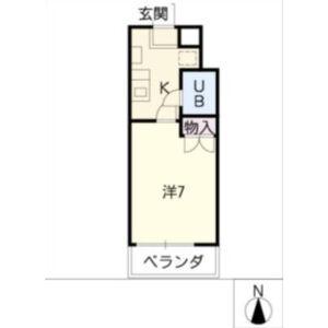 キャッスル御器所(1K/2階)の間取り写真