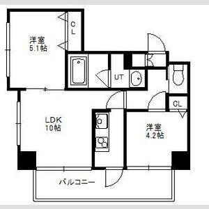S-FORT福住 (2LDK/10階)の間取り写真