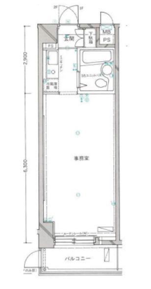 ホーユウパレス根岸II(ワンルーム/2階)の間取り写真
