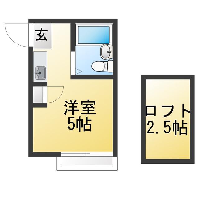 ライブコアひばりヶ丘(ワンルーム/1階)の間取り写真