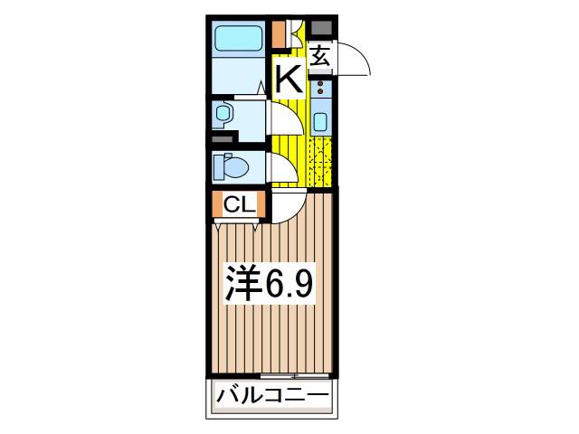 スマイラス西川口(1K/1階)の間取り写真