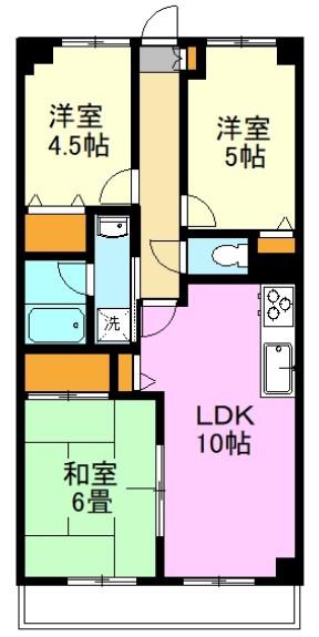 エイトストーンひばり(3LDK/4階)の間取り写真