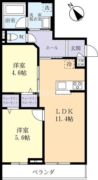 REGULUS(2LDK/3階)の間取り写真