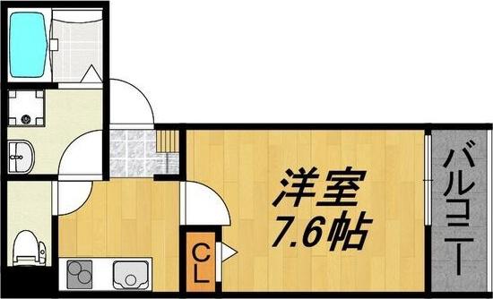 LECOCON一宮Ⅷ(1K/2階)の間取り写真