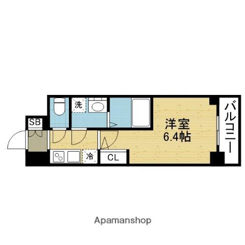 IW RESIDENCE大阪CREST TAPP(1K/7階)の間取り写真