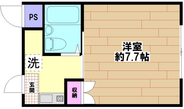 グランヒルズ(1K/1階)の間取り写真