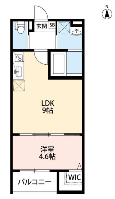 CRASTINE北巽(1LDK/3階)の間取り写真