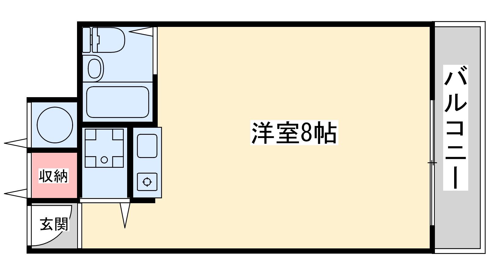 朝日プラザ新大阪(ワンルーム/4階)の間取り写真