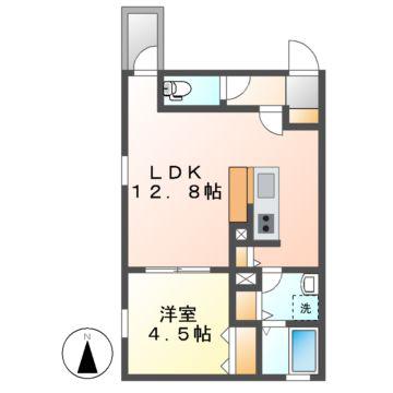 NAGOYA THE CASTLE N(1LDK/2階)の間取り写真