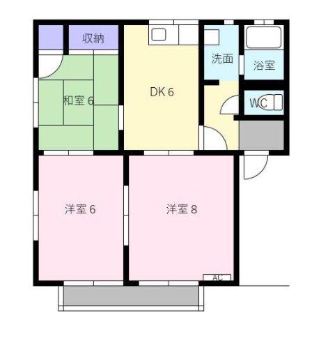 フレグランス小清水(3DK/1階)の間取り写真