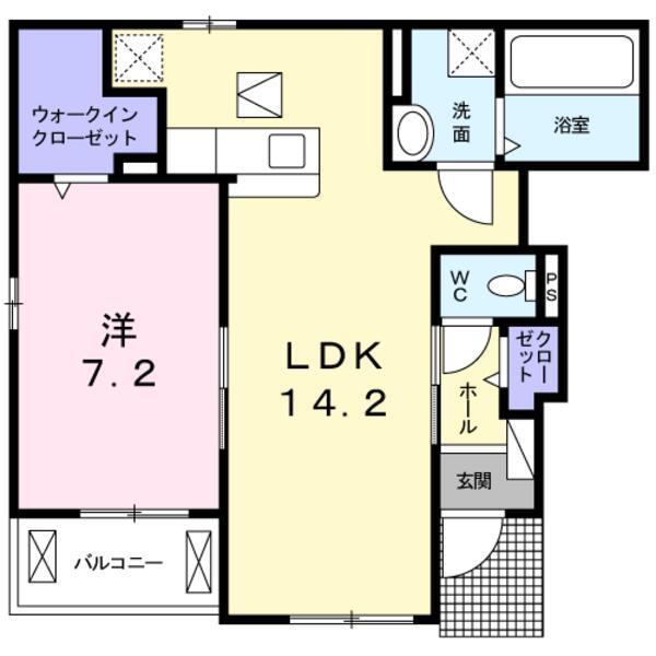 クレインズ(1LDK/1階)の間取り写真