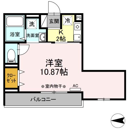 COMFORT YUUYA(1K/2階)の間取り写真