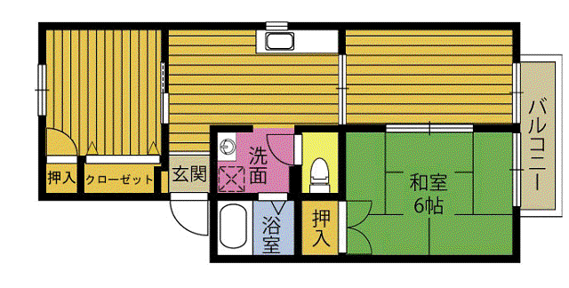 ペアトゥリー(2LDK/1階)の間取り写真