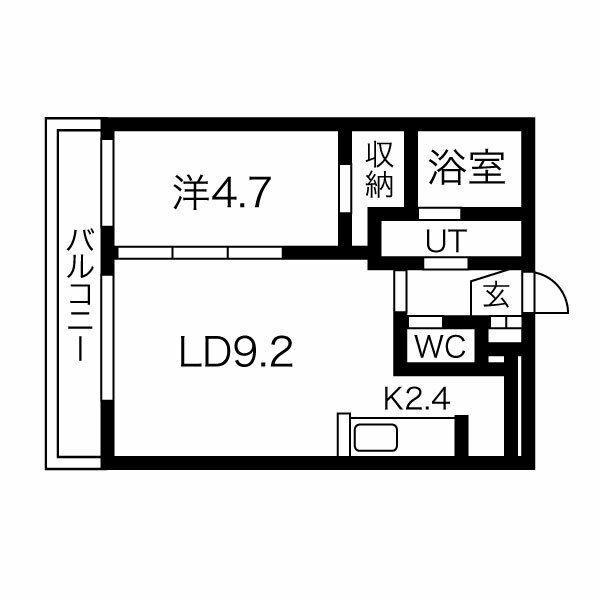 COCO(1LDK/3階)の間取り写真