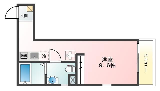 GLANBERRY八広(ワンルーム/2階)の間取り写真