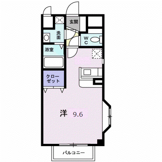 古川第6コーポ(ワンルーム/2階)の間取り写真