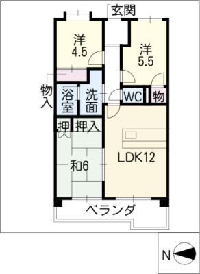 ロワールパーク III(3LDK/3階)の間取り写真