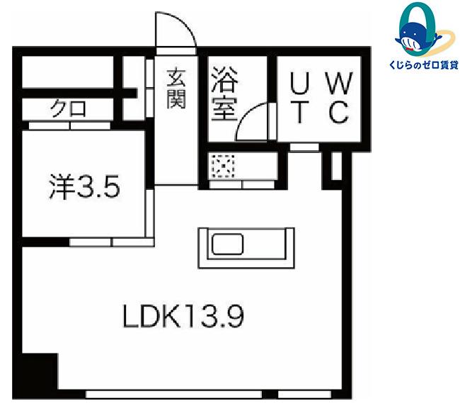 コレクション名駅III(1LDK/8階)の間取り写真