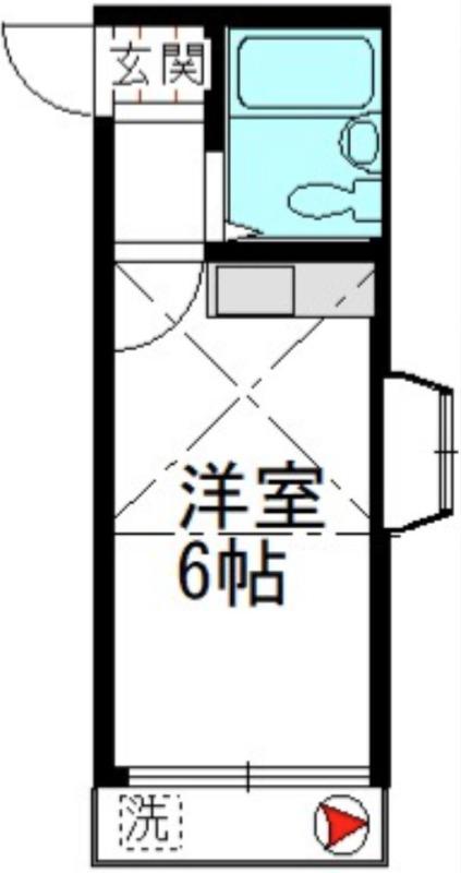 メゾンロワール皇山町(ワンルーム/1階)の間取り写真