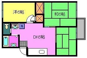 フォーブルM(2LDK/2階)の間取り写真