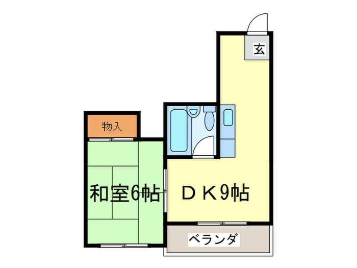 メゾン京橋(1DK/3階)の間取り写真