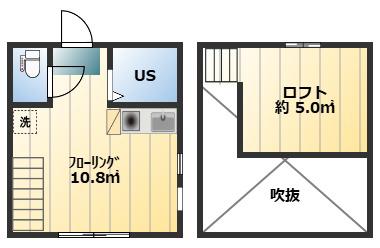 KEN21信濃町(ワンルーム/2階)の間取り写真