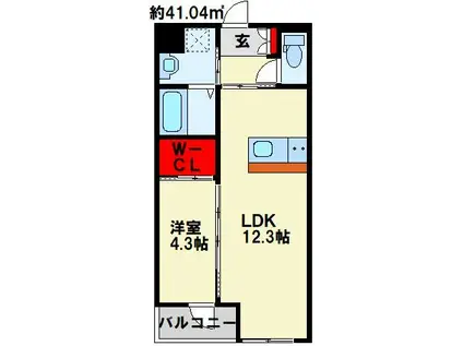 SHIZUKA BLDG(1LDK/1階)の間取り写真