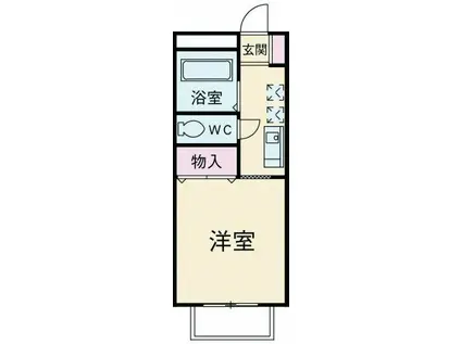 シャルマンパレスI(1K/1階)の間取り写真