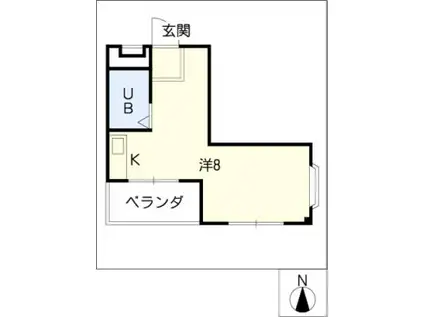 あおやぎハイム6号館(ワンルーム/4階)の間取り写真