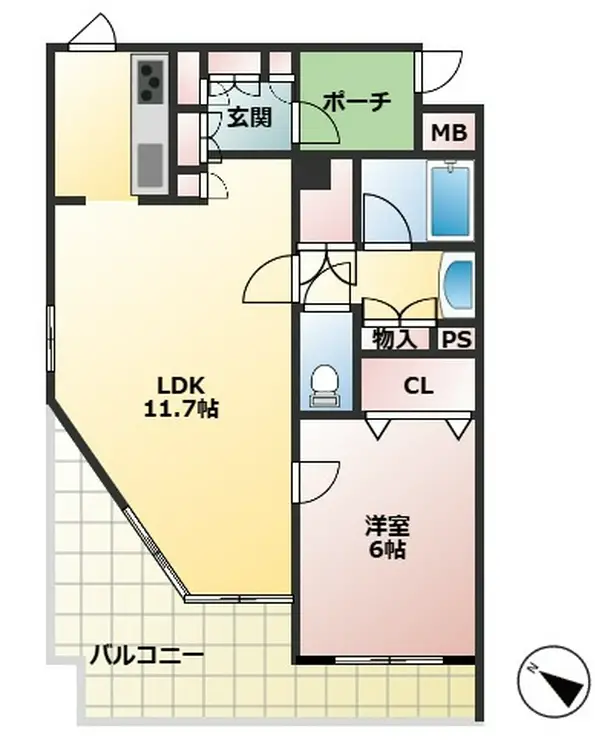 赤羽真正寺坂ハイム 4階階 間取り