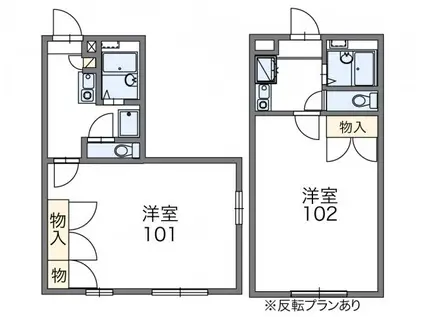 レオパレス愛松(1K/3階)の間取り写真