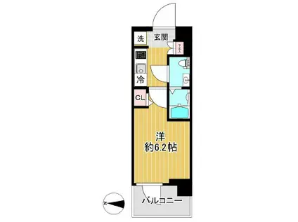 SHOKEN RESIDENCE亀有(1K/11階)の間取り写真
