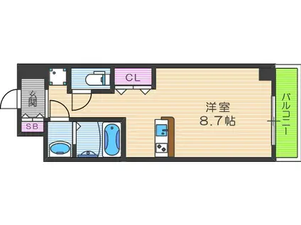 アドバンス西梅田II(ワンルーム/3階)の間取り写真