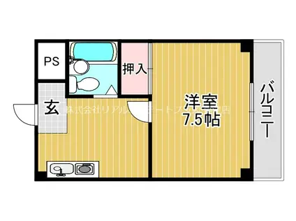 グランドコーポTAKA(1K/1階)の間取り写真