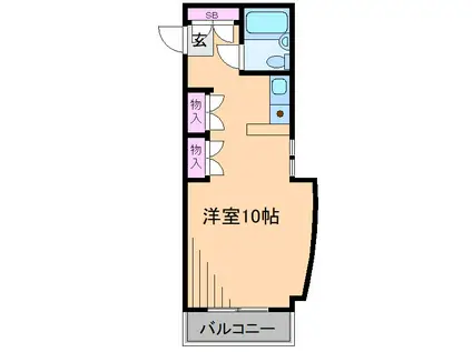 ベルトピア日吉II(ワンルーム/4階)の間取り写真