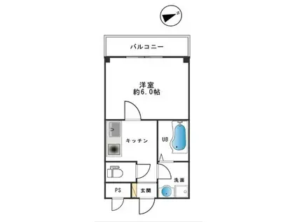 APEX姫路(1K/3階)の間取り写真