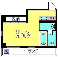 シャイン元住吉(ワンルーム/3階)の間取り写真