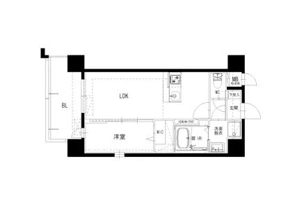 THE SKY(1LDK/2階)の間取り写真