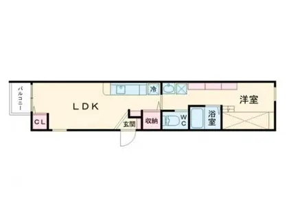 モジュールH(1LDK/2階)の間取り写真