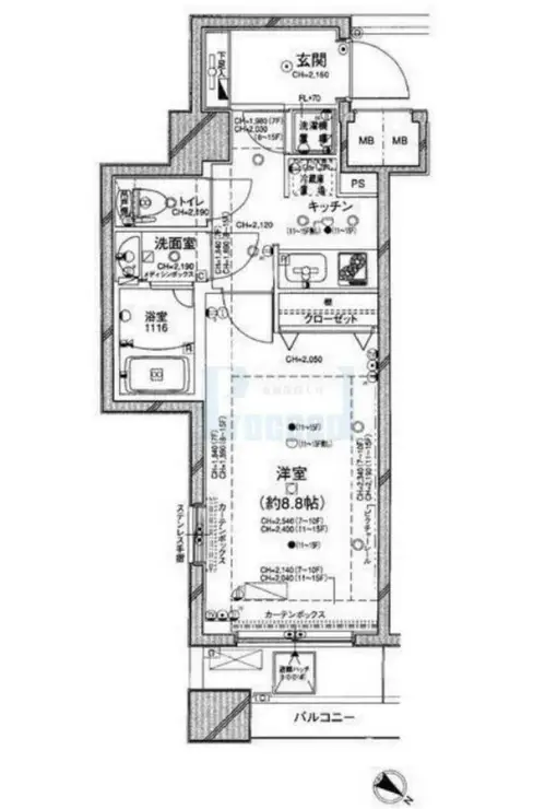 パレステュディオ池袋駅前 7階階 間取り