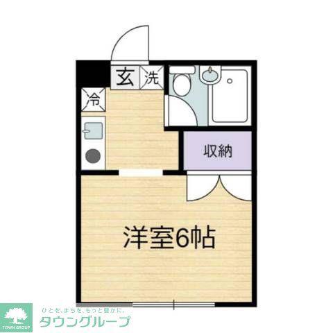 メゾン御塔坂(1K/2階)の間取り写真