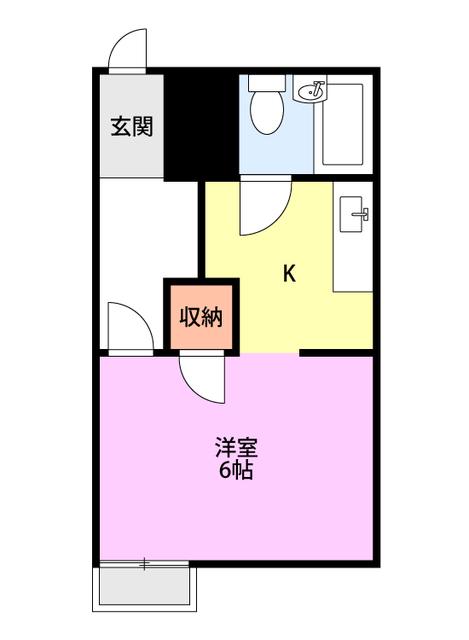 ハピネス和光(1K/3階)の間取り写真