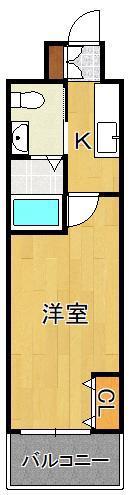 NO.65クロッシングタワーORIENT.BLD(1K/3階)の間取り写真