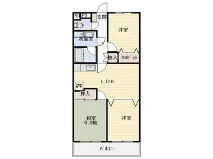 ヴィーヴルI(3LDK/3階)の間取り写真