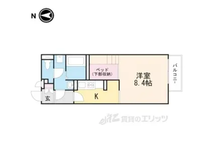 ミランダ阿星Ⅱ(ワンルーム/1階)の間取り写真