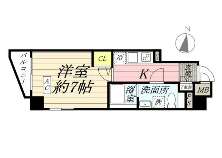 メインステージ蒲田VIIアイディアル 6階階 間取り