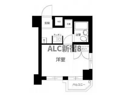 ヴェルデファイン荻窪(1K/4階)の間取り写真