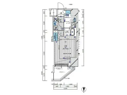 メインステージ門前仲町II(1K/12階)の間取り写真